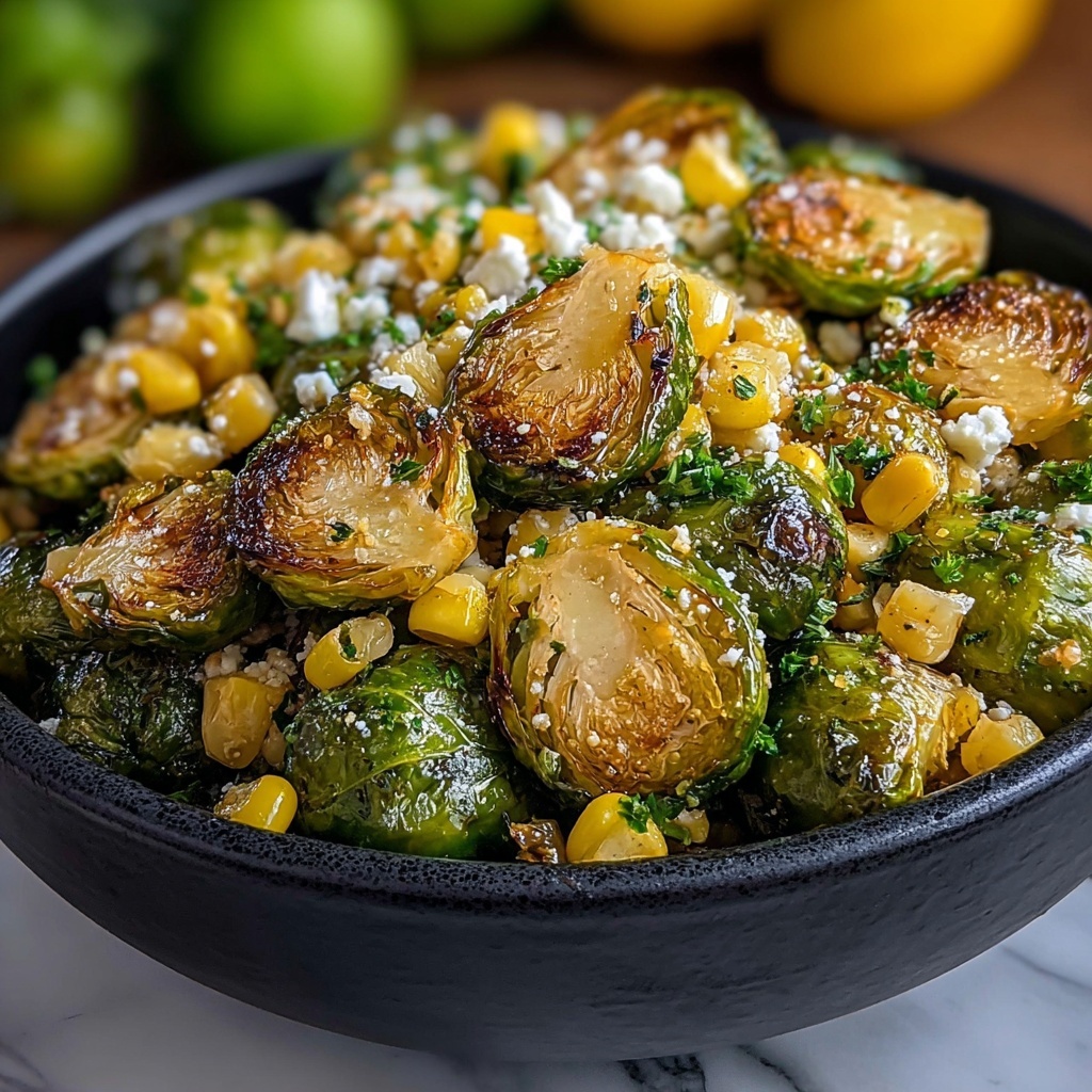 Mexican Street Corn Brussels Sprouts: A Flavorful Twist on a Classic Dish Recipe - Recipe Image