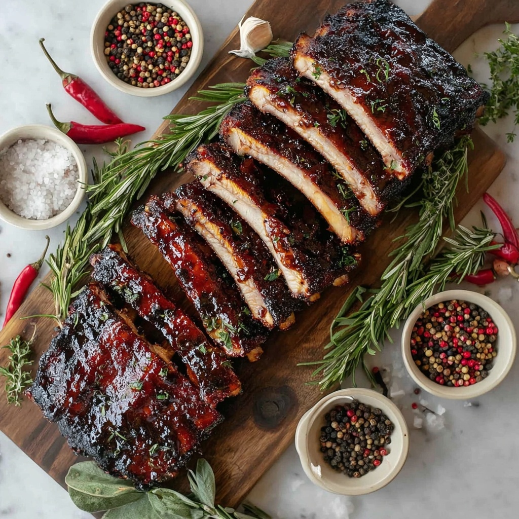 Slow-Roasted Baby Back Ribs with Homemade BBQ Sauce Recipe - Recipe Image
