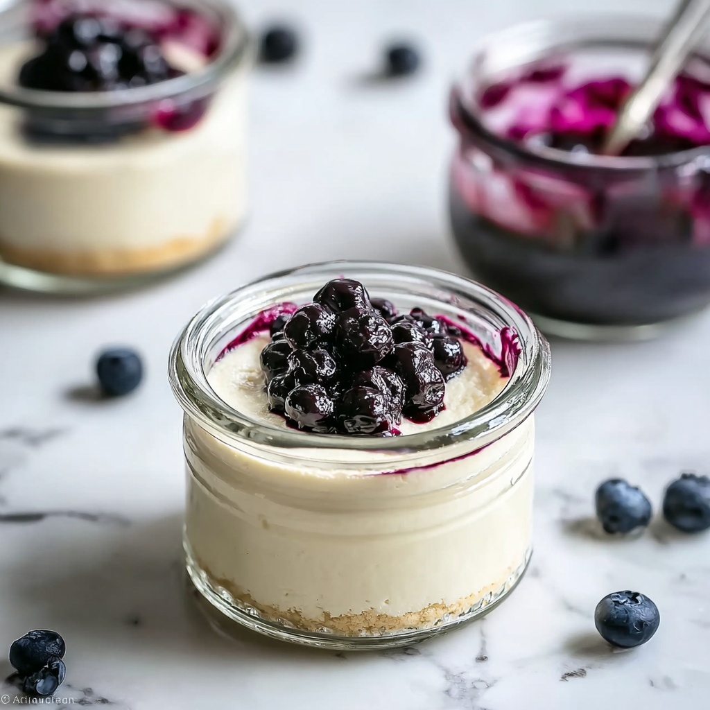 High Protein Cheesecake Jars with Fresh Fruit Recipe - Recipe Image