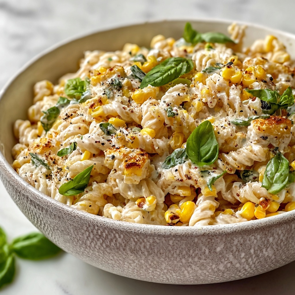 Creamy Street Corn Pasta Salad Recipe - Recipe Image