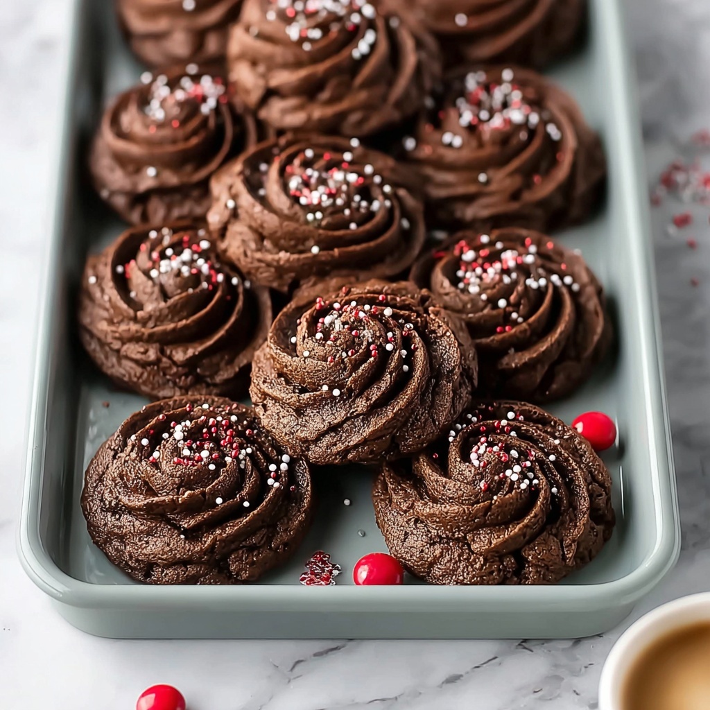 Piped Chocolate Butter Cookies Recipe - Recipe Image