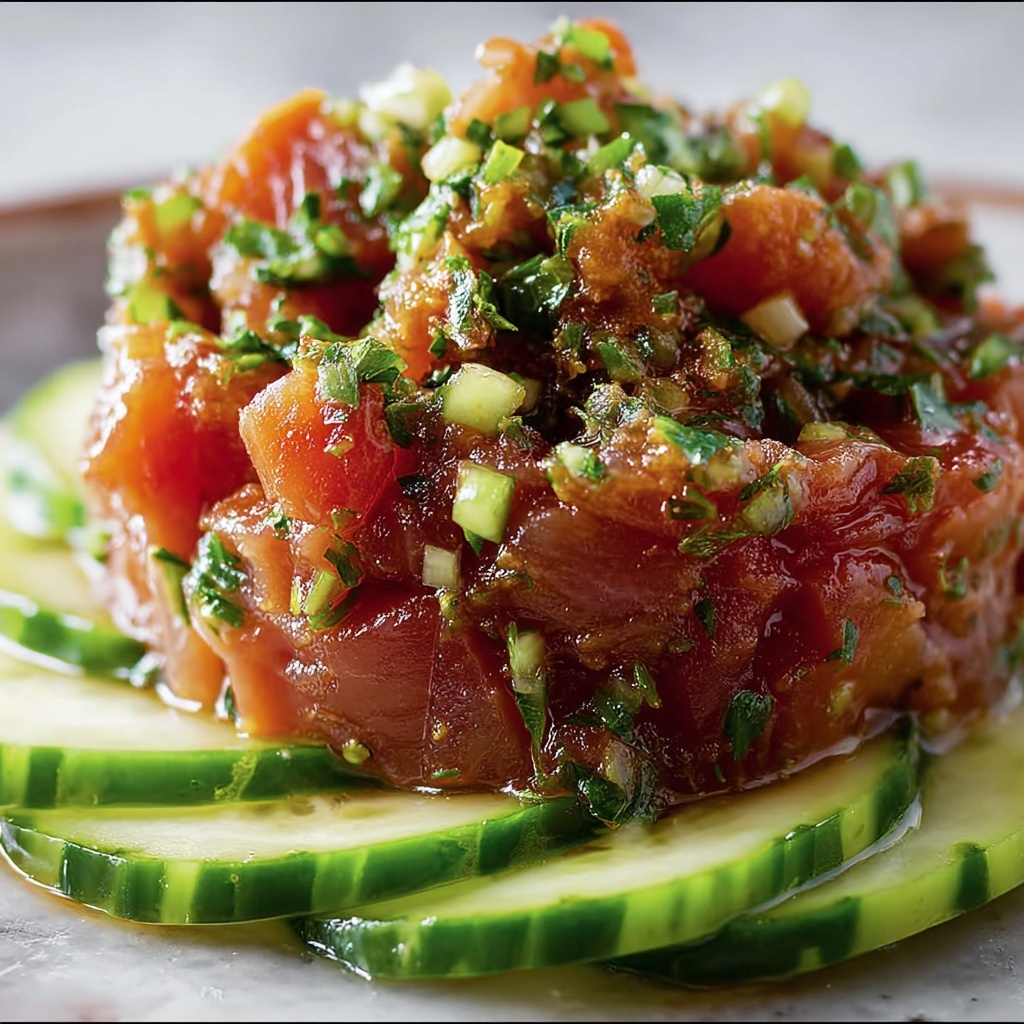 Sweet Chermoula Tuna Tartare Recipe - Recipe Image