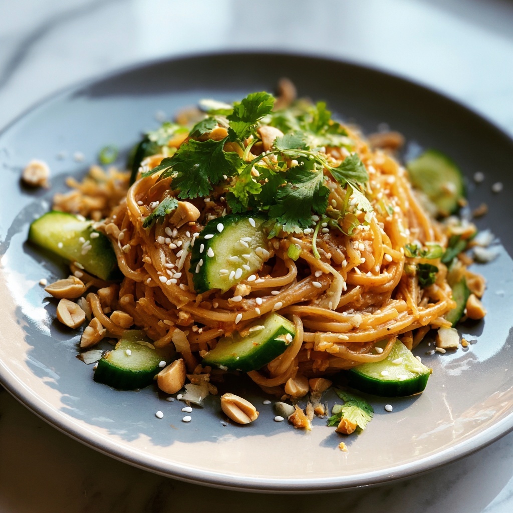 Spicy Peanut Noodles with Cucumber Recipe - Recipe Image