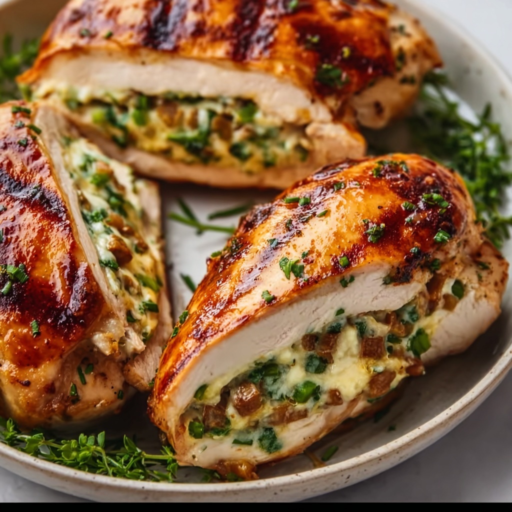 Stuffed Chicken Breasts with Mozzarella, Sun-Dried Tomatoes, and Spinach Recipe - Recipe Image