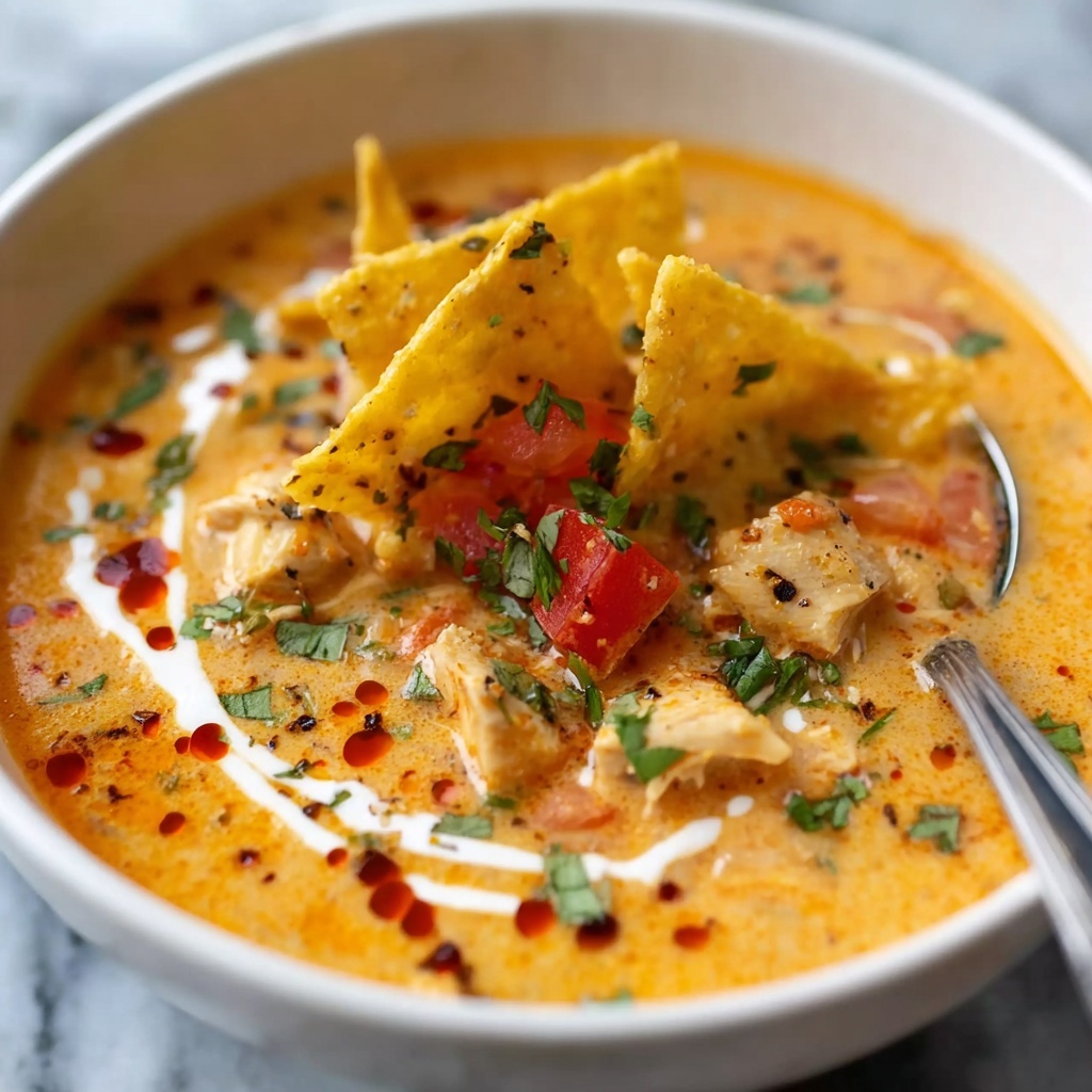 Creamy Chicken Tortilla Soup Recipe - Recipe Image