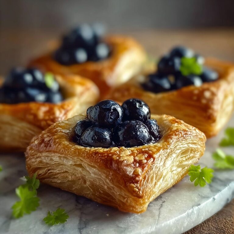 Blueberry Danish Puff Pastry with Cream Cheese Filling Recipe