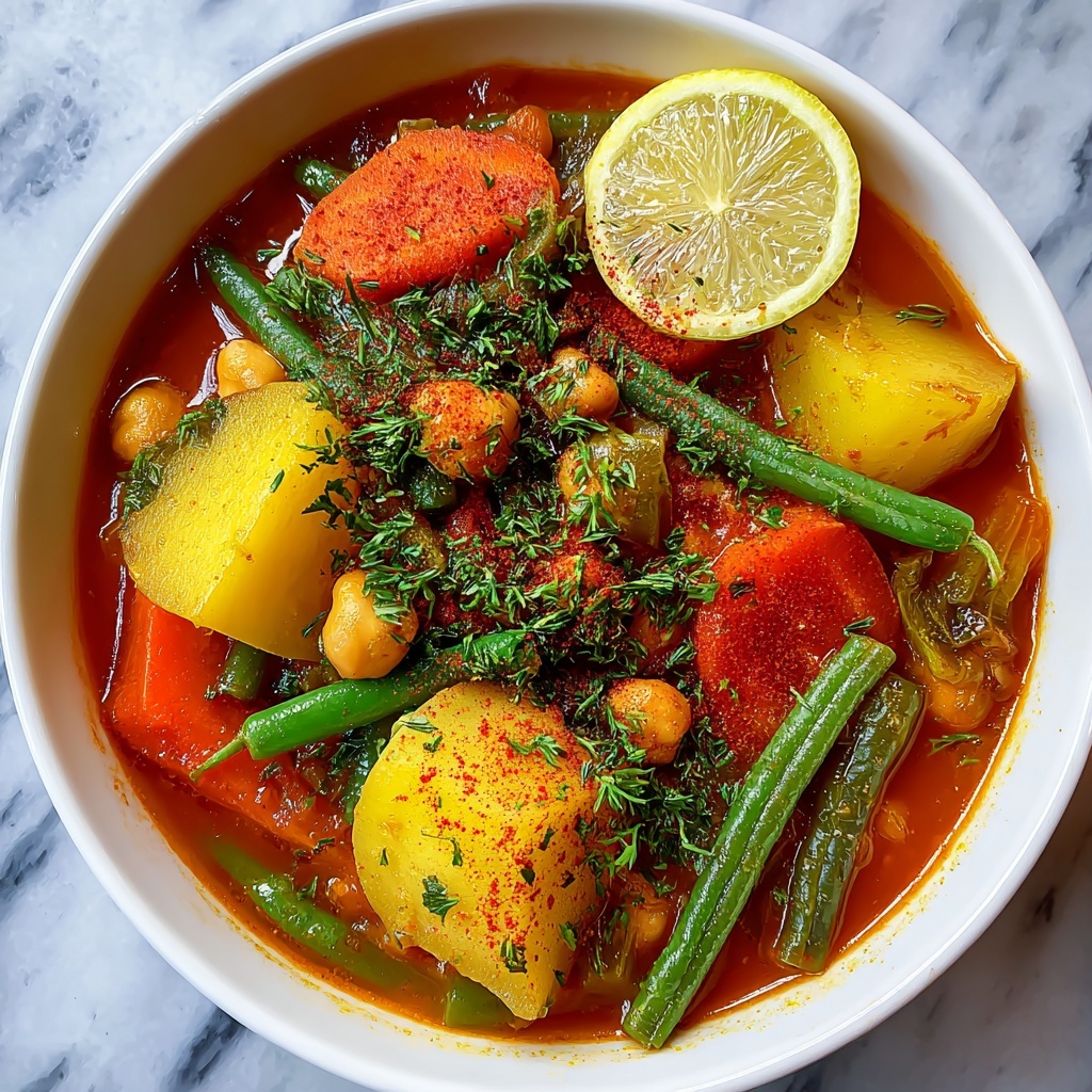 Vegan Vegetable Stew with Chickpeas and Greens Recipe - Recipe Image
