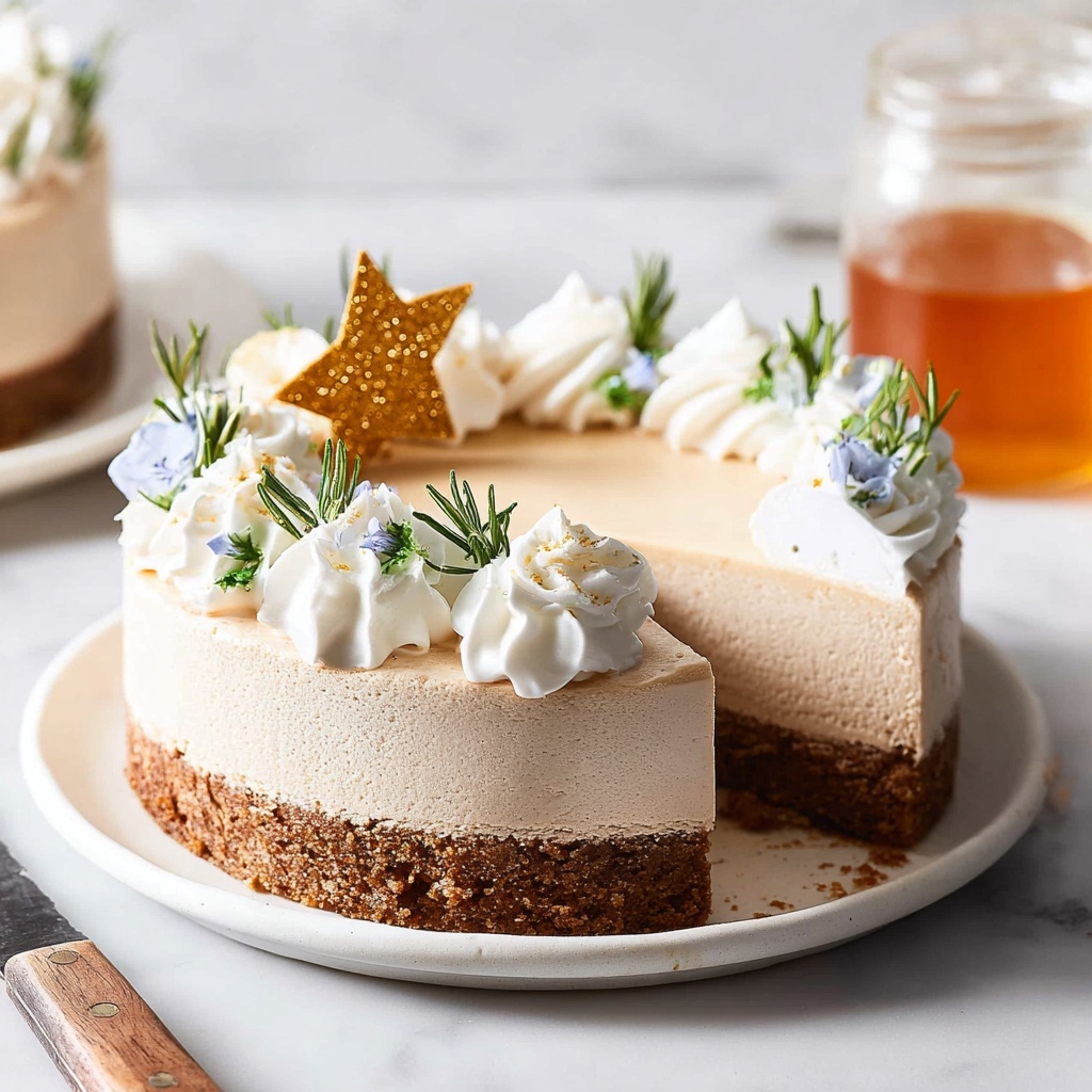 Vegan Eggnog Cheesecake Recipe - Recipe Image