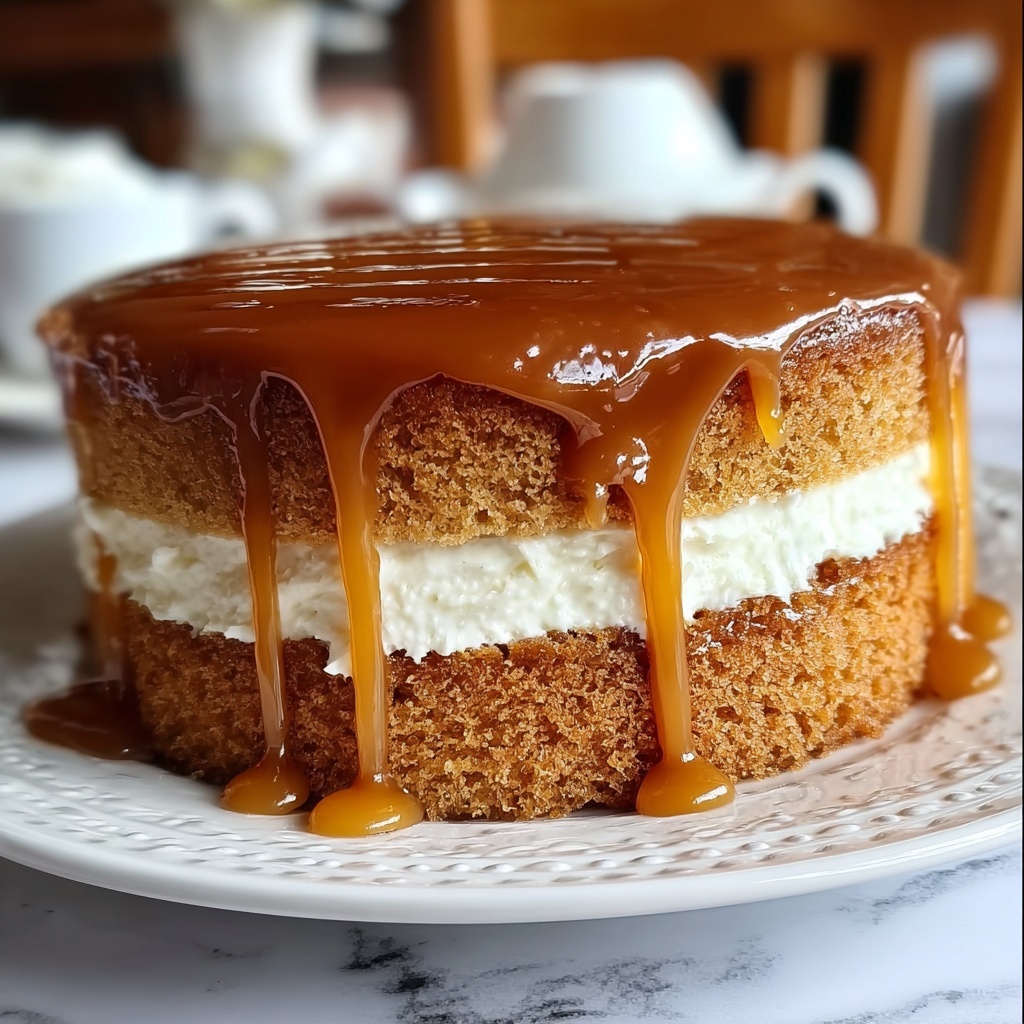 Creamy Caramel Layer Cake Recipe - Recipe Image