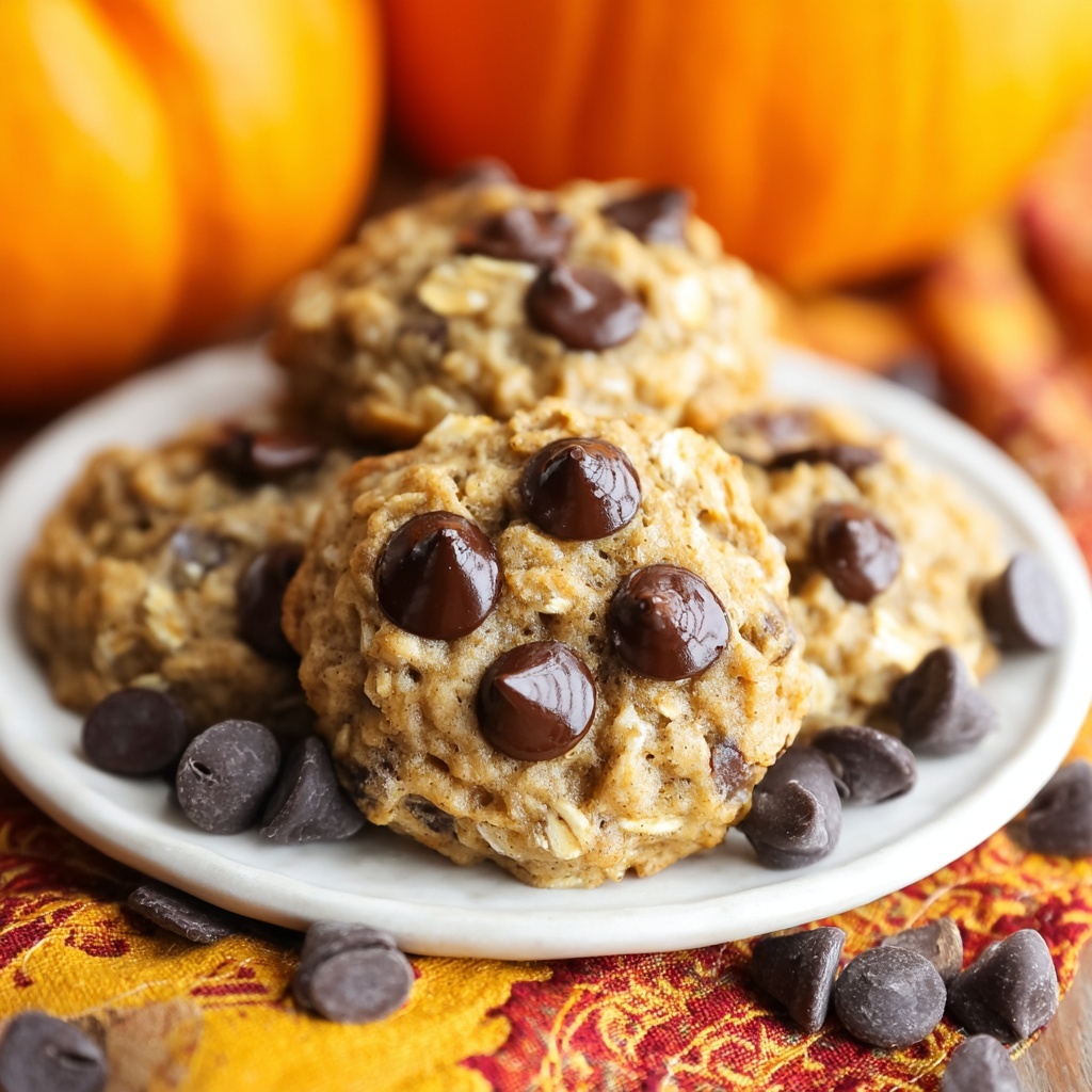 Pumpkin Oatmeal Chocolate Chip Cookies Recipe - Recipe Image