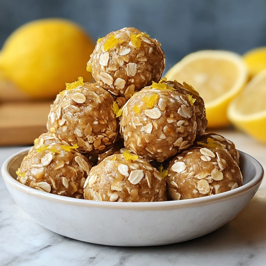 Zesty Lemon Oatmeal Bites Recipe - Recipe Image