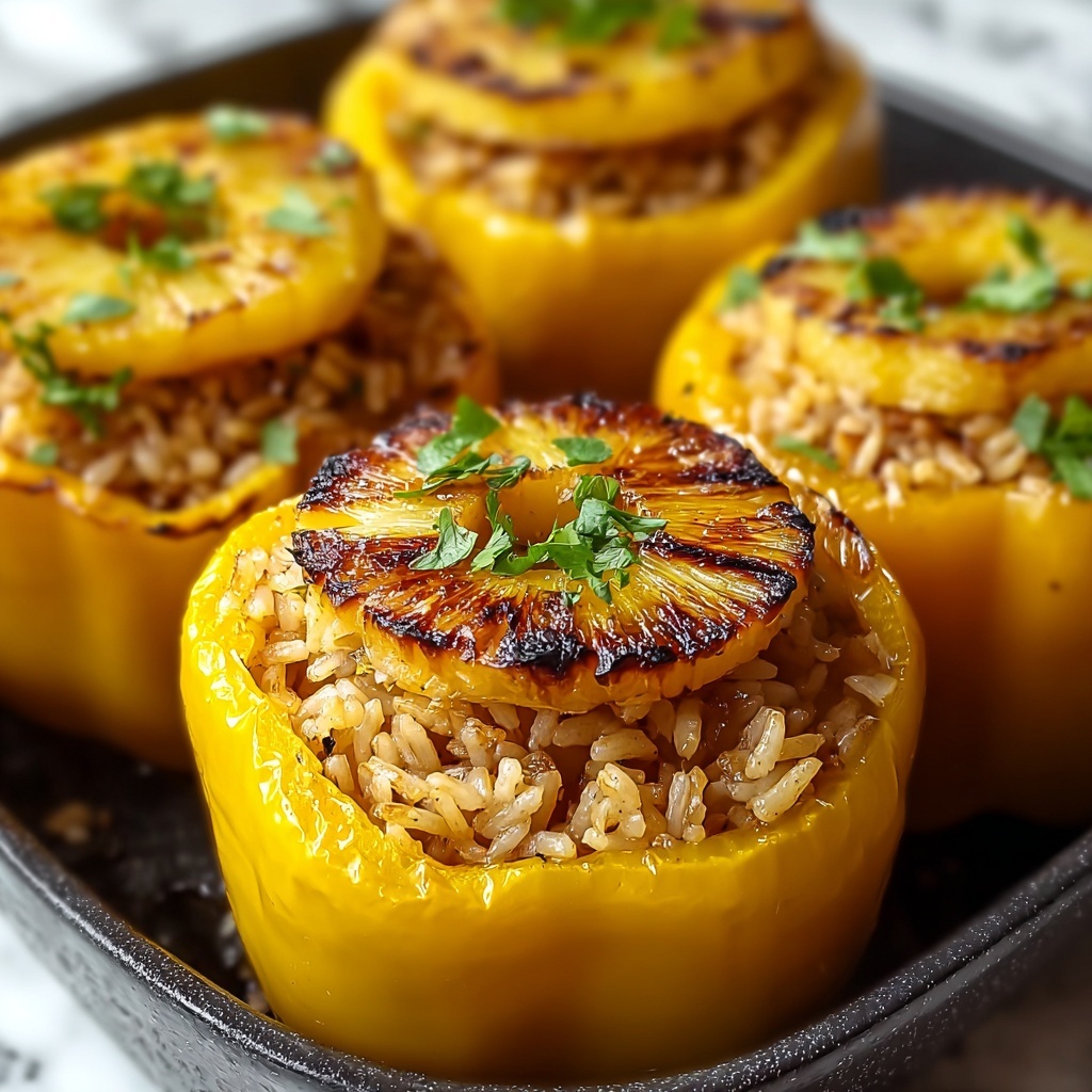 Teriyaki Pineapple Chicken & Rice Stuffed Peppers Recipe - Recipe Image
