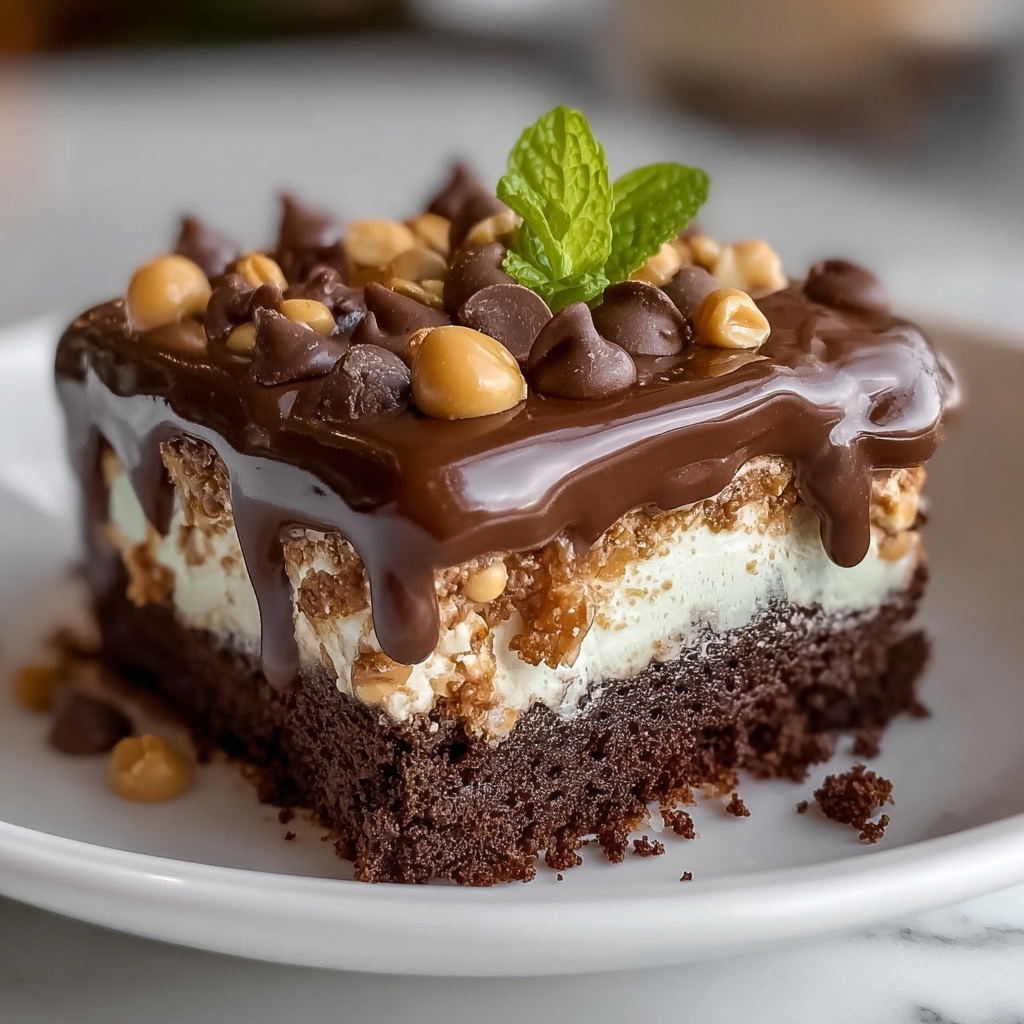 Chocolate Peanut Butter Poke Cake Recipe - Recipe Image
