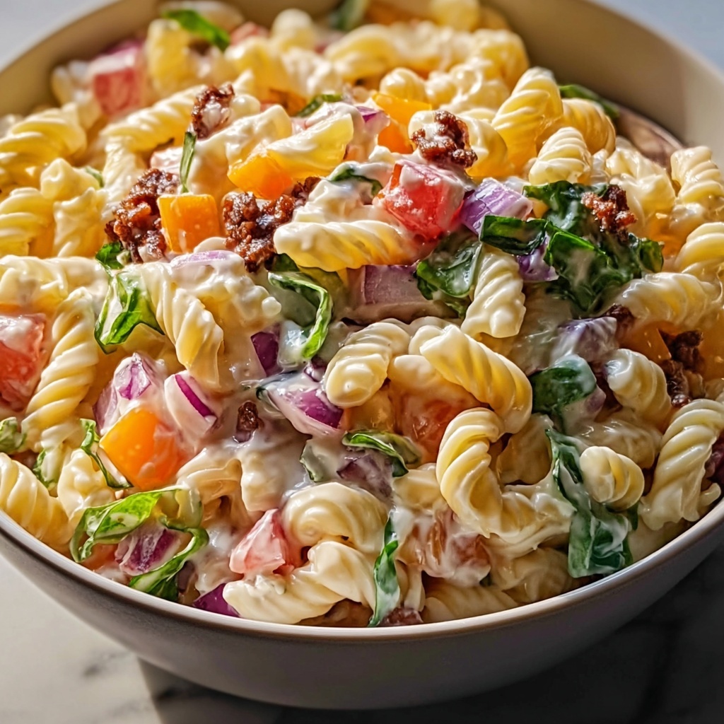 Cheeseburger Pasta Salad with Vegan Ground Beef and Veggie Toppings Recipe - Recipe Image