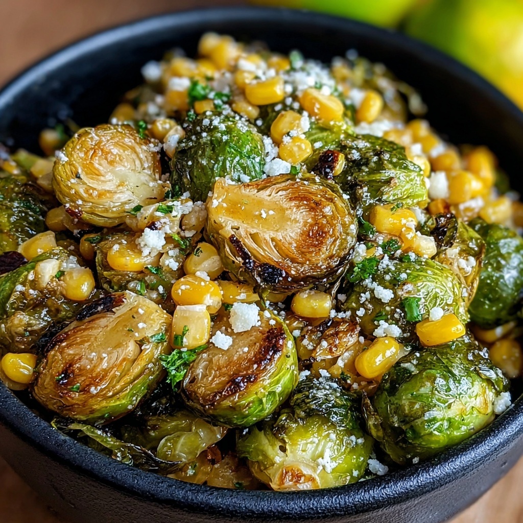 Mexican Street Corn Brussels Sprouts: A Flavorful Twist on a Classic Dish Recipe - Recipe Image