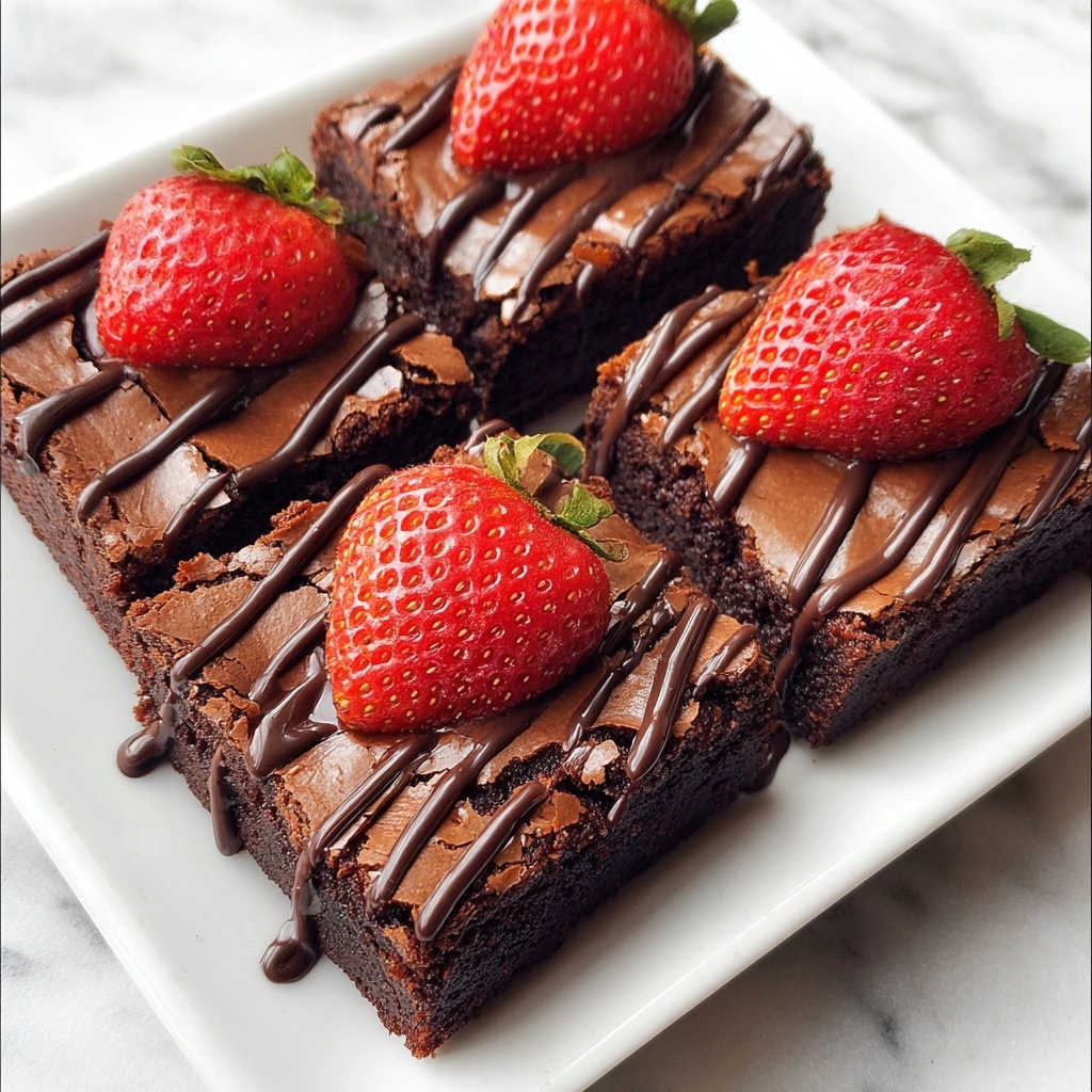 Chocolate-Covered Strawberry Brownies Recipe - Recipe Image