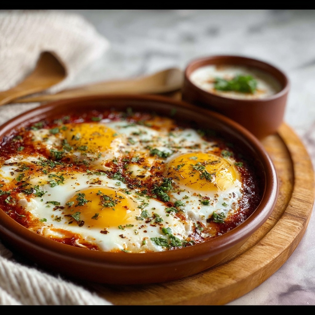Turkish-Inspired Eggs (Cilbir) Recipe - Recipe Image