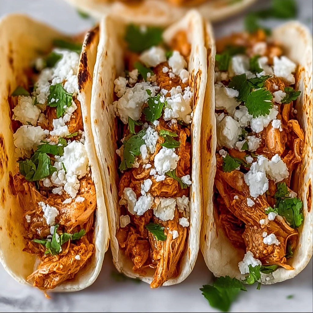 Slow Cooker Queso Chicken Tacos Recipe - Recipe Image