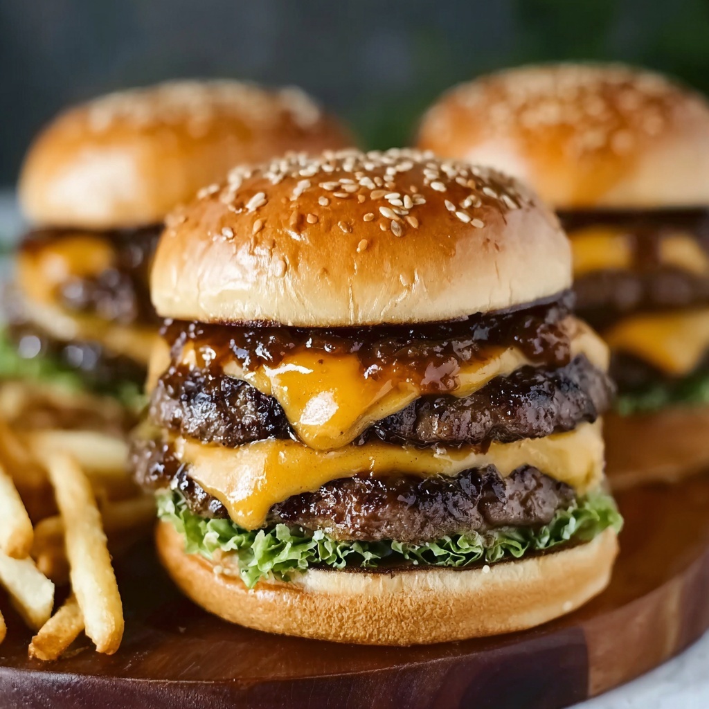 Teriyaki Parmesan Burgers with American Cheese Recipe - Recipe Image