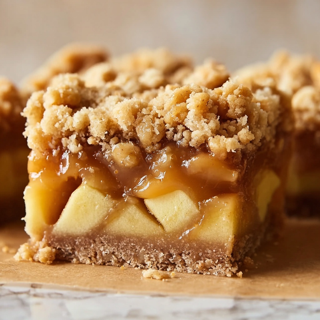 Salted Caramel Apple Crisp Bars Recipe - Recipe Image