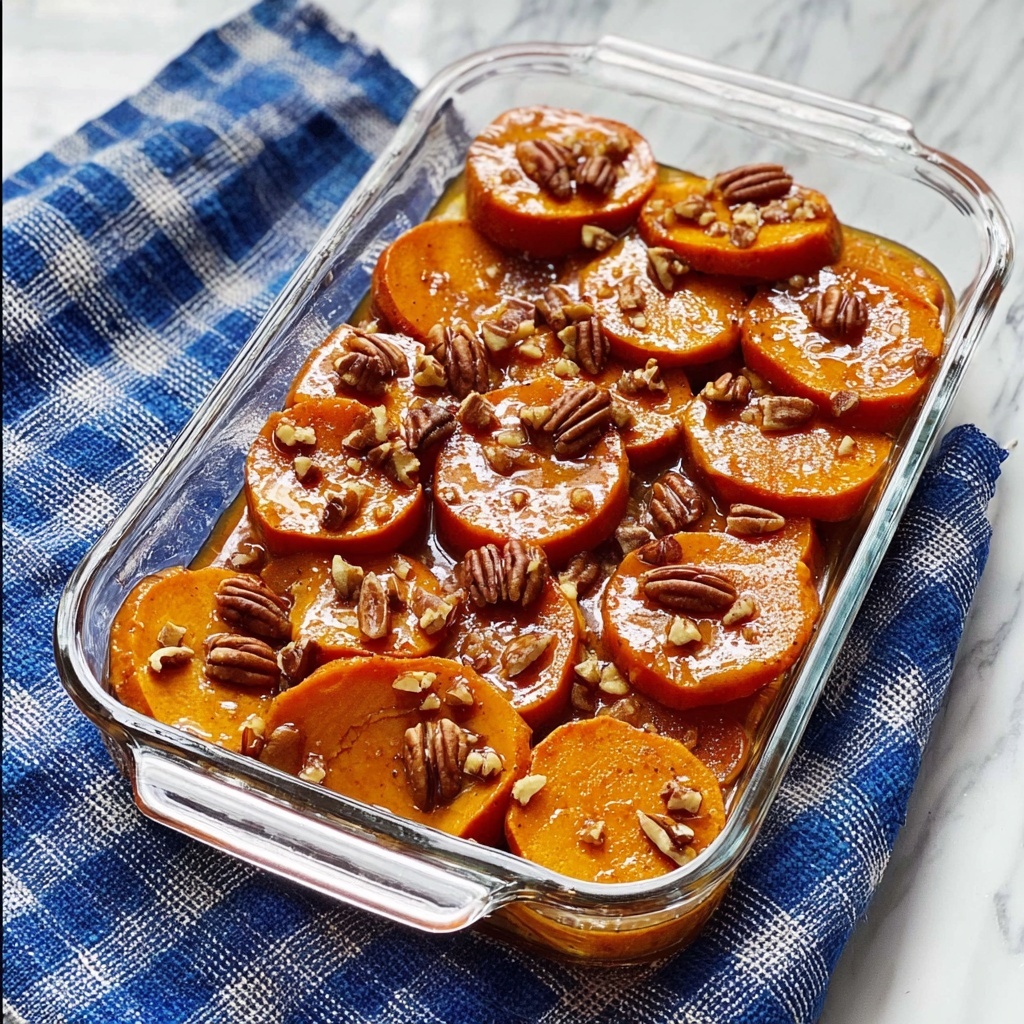 Candied Sweet Potatoes with Maple, Cinnamon, and Pecans Recipe - Recipe Image