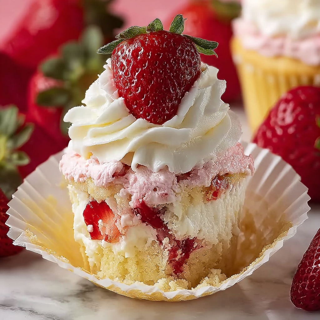 Strawberry Cheesecake Cupcakes Recipe - Recipe Image