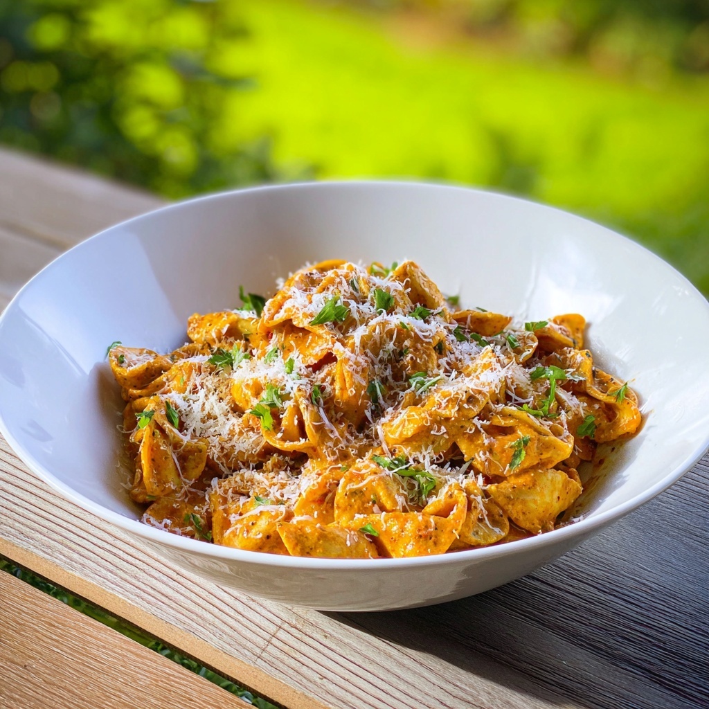 Roasted Tomato, Garlic & Almond Pesto with Homemade Fresh Tagliatelle Recipe - Recipe Image