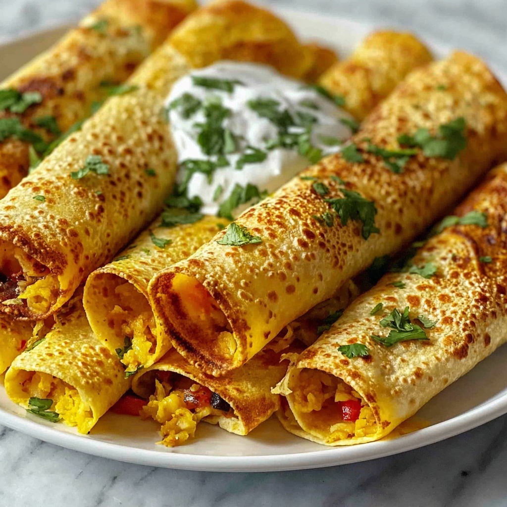 Chicken Flautas with Spicy Fideo Noodles Recipe - Recipe Image