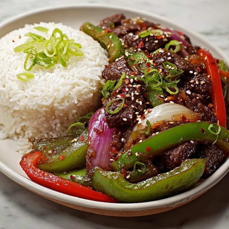 Sizzling Chinese Pepper Steak with Onions Recipe