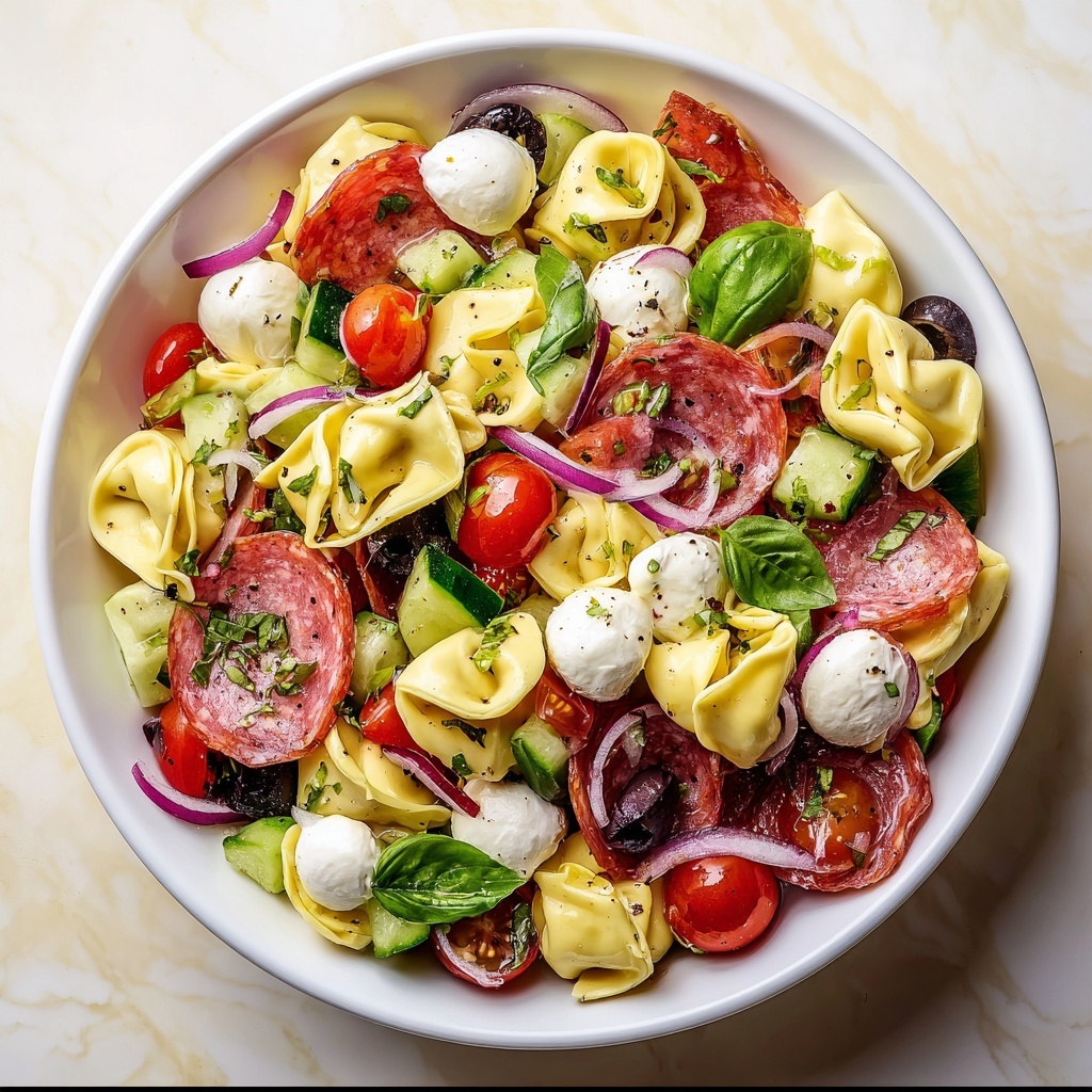 Italian Tortellini Pasta Salad Recipe - Recipe Image