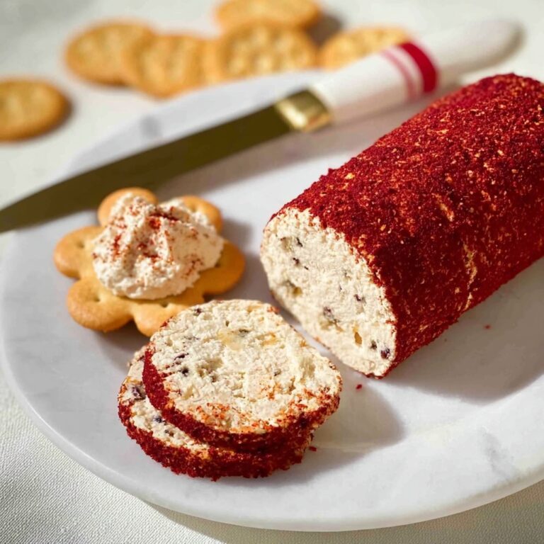 Cheese Log with Chili Powder and Paprika Coating Recipe