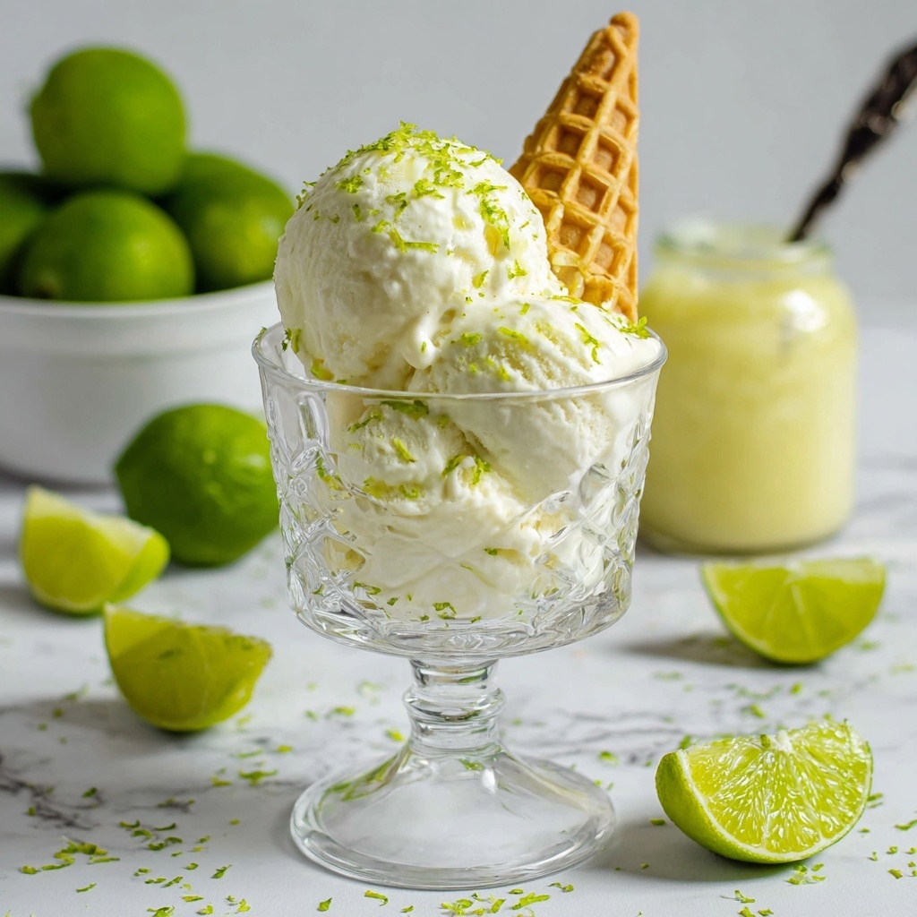 No-Churn Vegan Lime Ice Cream Recipe - Recipe Image
