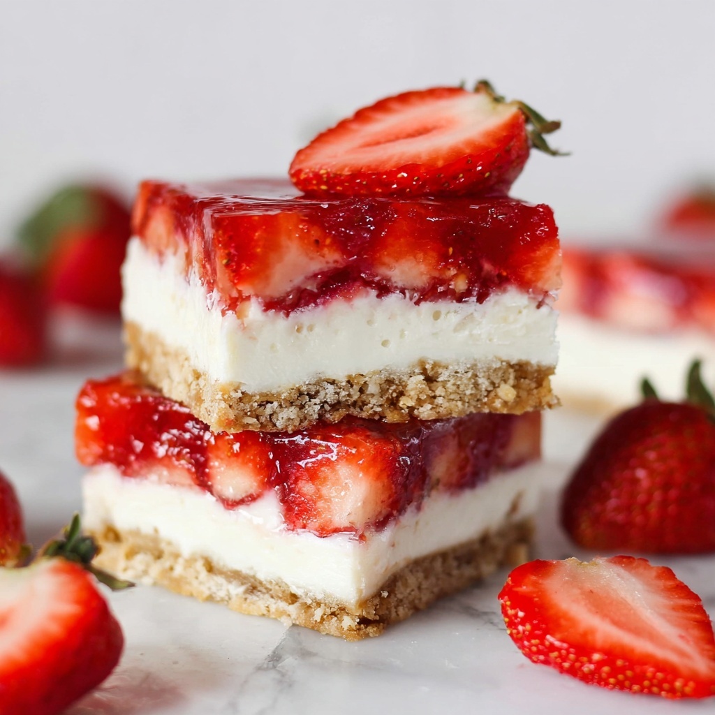 Gluten-Free Strawberry Cheesecake Bars Recipe - Recipe Image