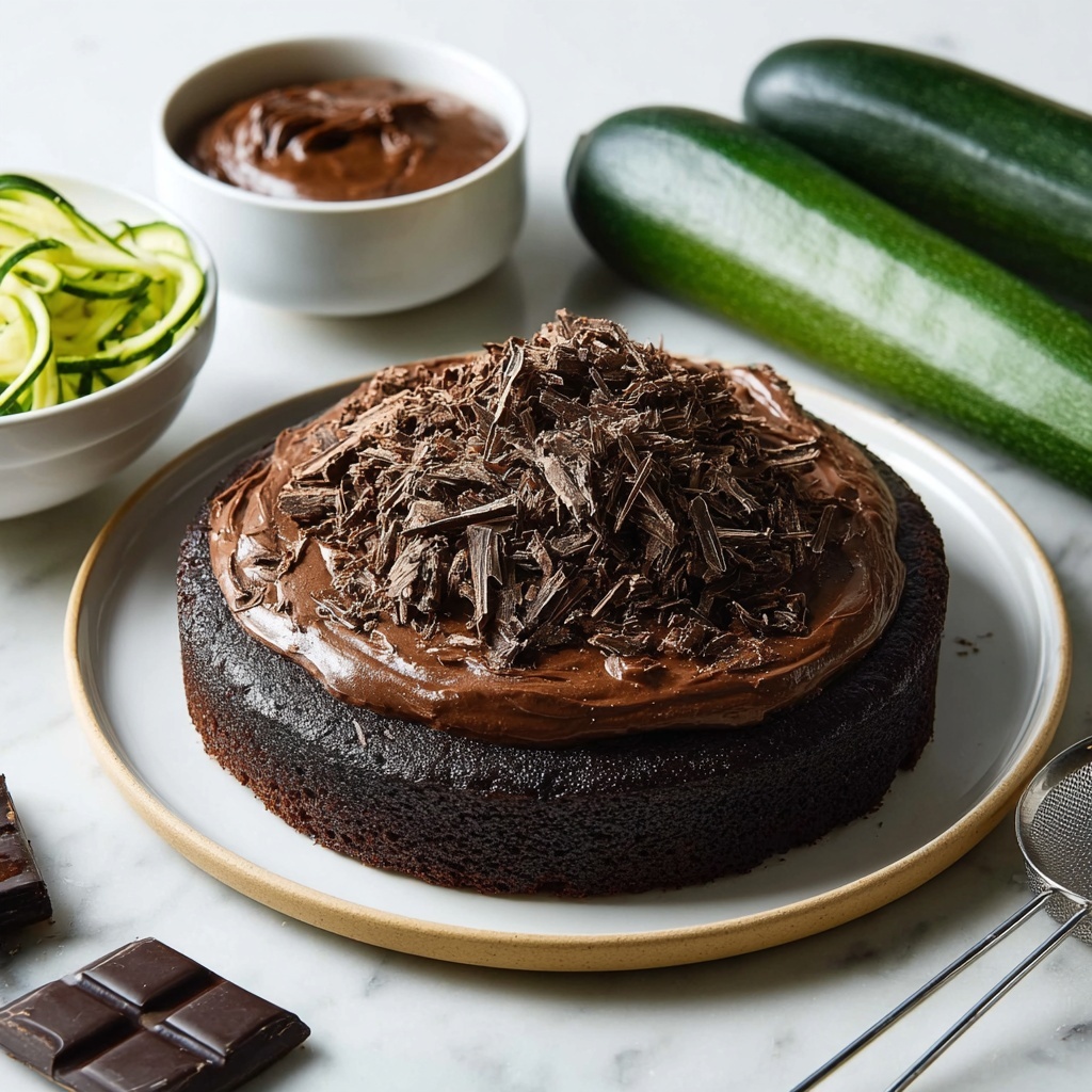 Vegan Chocolate Courgette Cake Recipe - Recipe Image