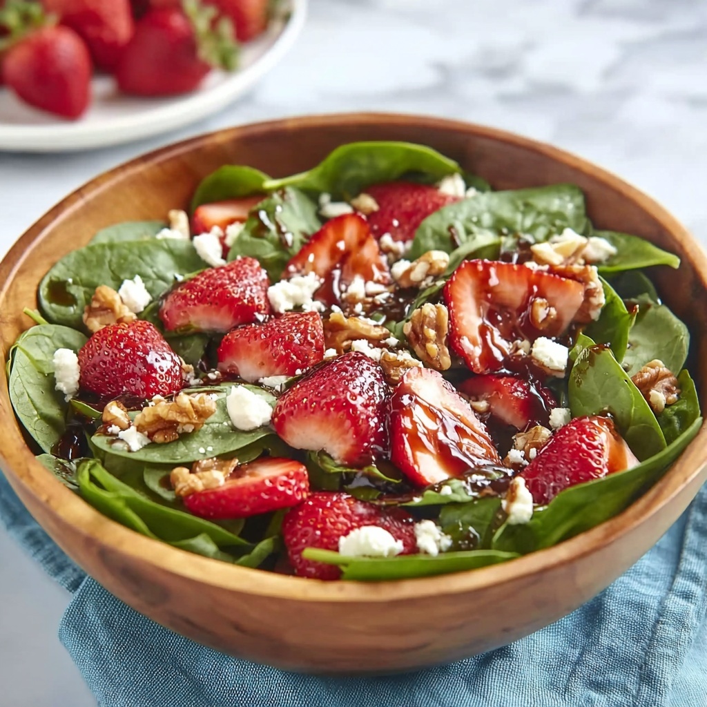Spinach Strawberry Salad with Feta Cheese Recipe - Recipe Image