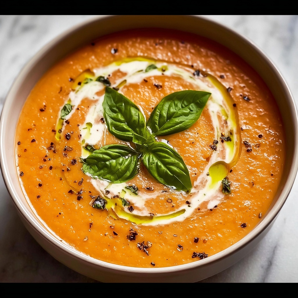 Tomato Basil Parmesan Soup Recipe - Recipe Image