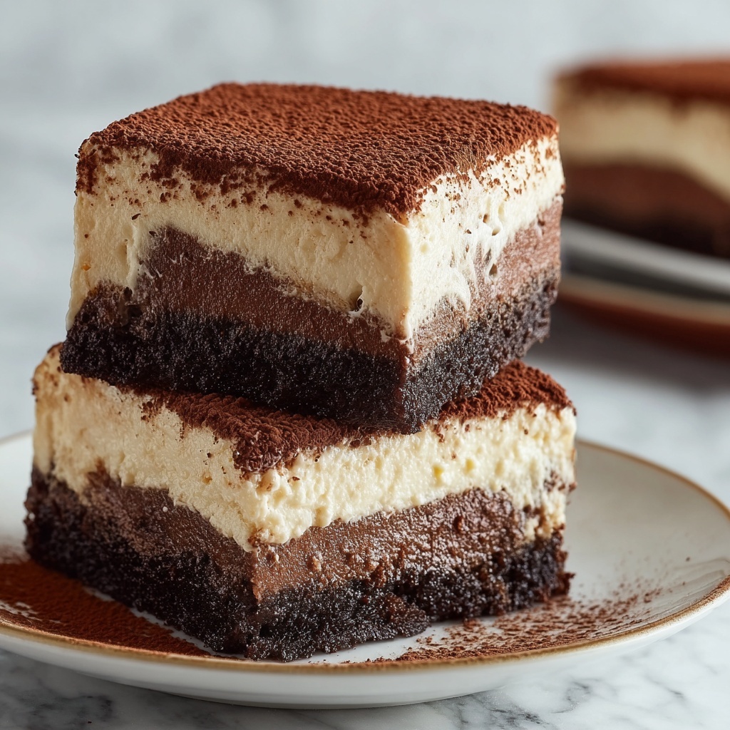 The Best Tiramisu Brownies Recipe - Recipe Image