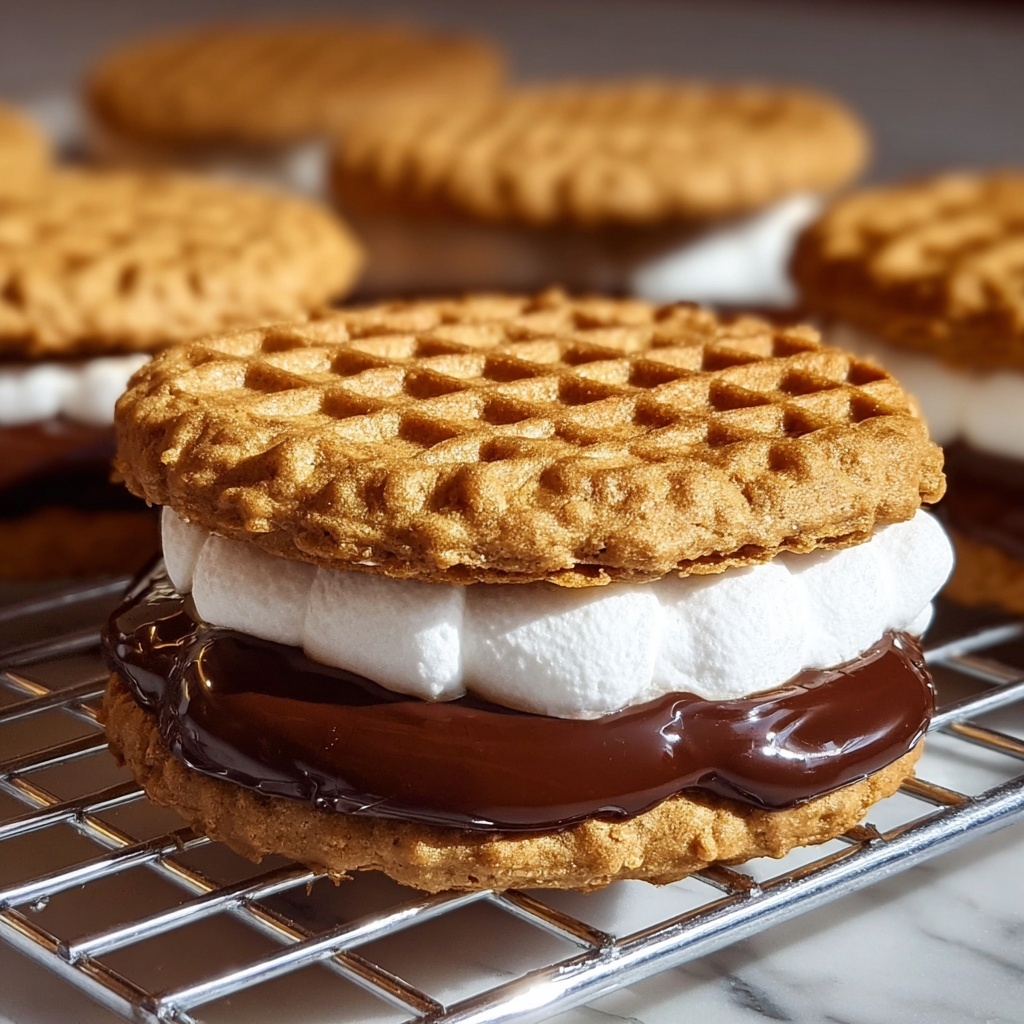 Peanut Butter S'mores Sandwich Cookies Recipe - Recipe Image