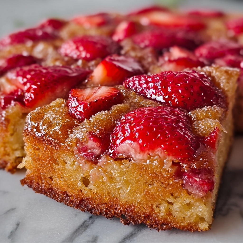 Nana's Strawberry Rhubarb Cake Recipe - Recipe Image
