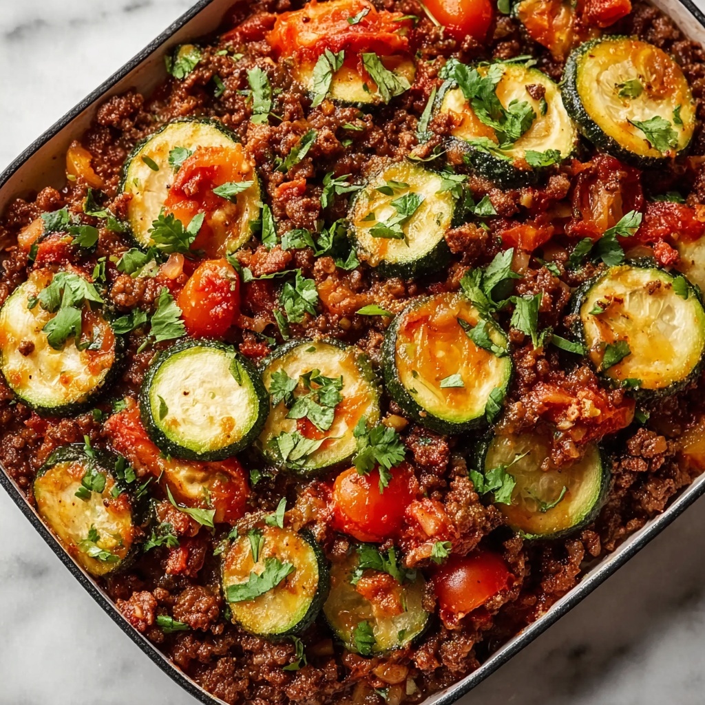 Mexican Zucchini and Ground Beef Skillet Recipe - Recipe Image