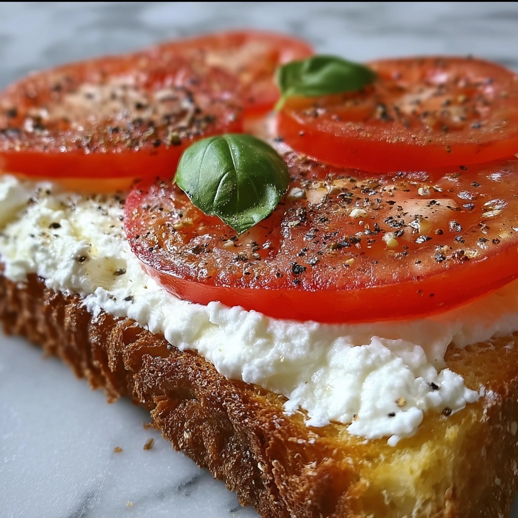 Ricotta & Tomato Sourdough Toast Recipe - Recipe Image