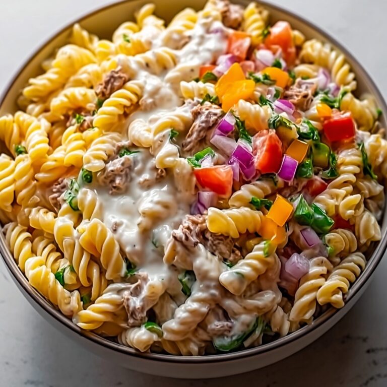 Cheeseburger Pasta Salad with Vegan Ground Beef and Veggie Toppings Recipe