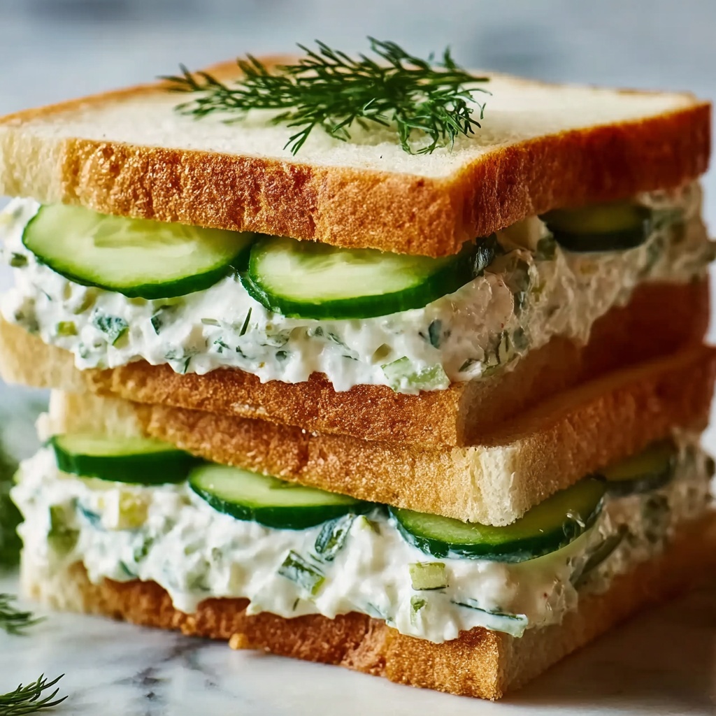 Creamy Cucumber Tea Sandwiches Recipe - Recipe Image