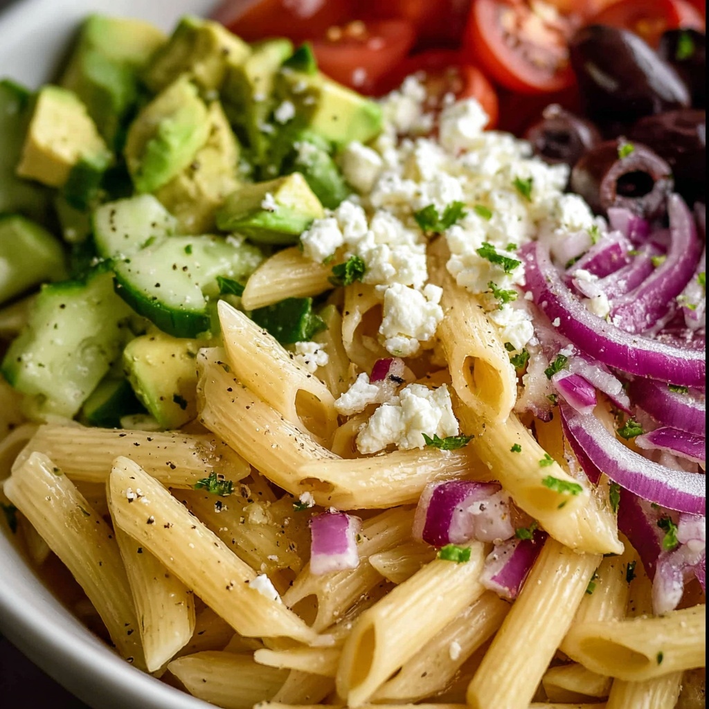Lemon Herb Mediterranean Pasta Salad Recipe - Recipe Image