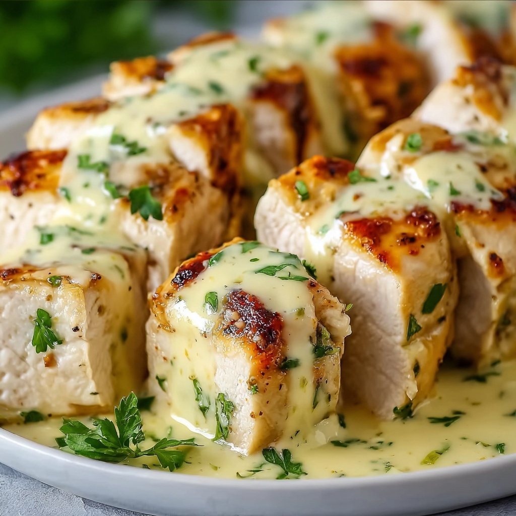 Savory Chicken Wraps with Garlic Cream Sauce Recipe - Recipe Image