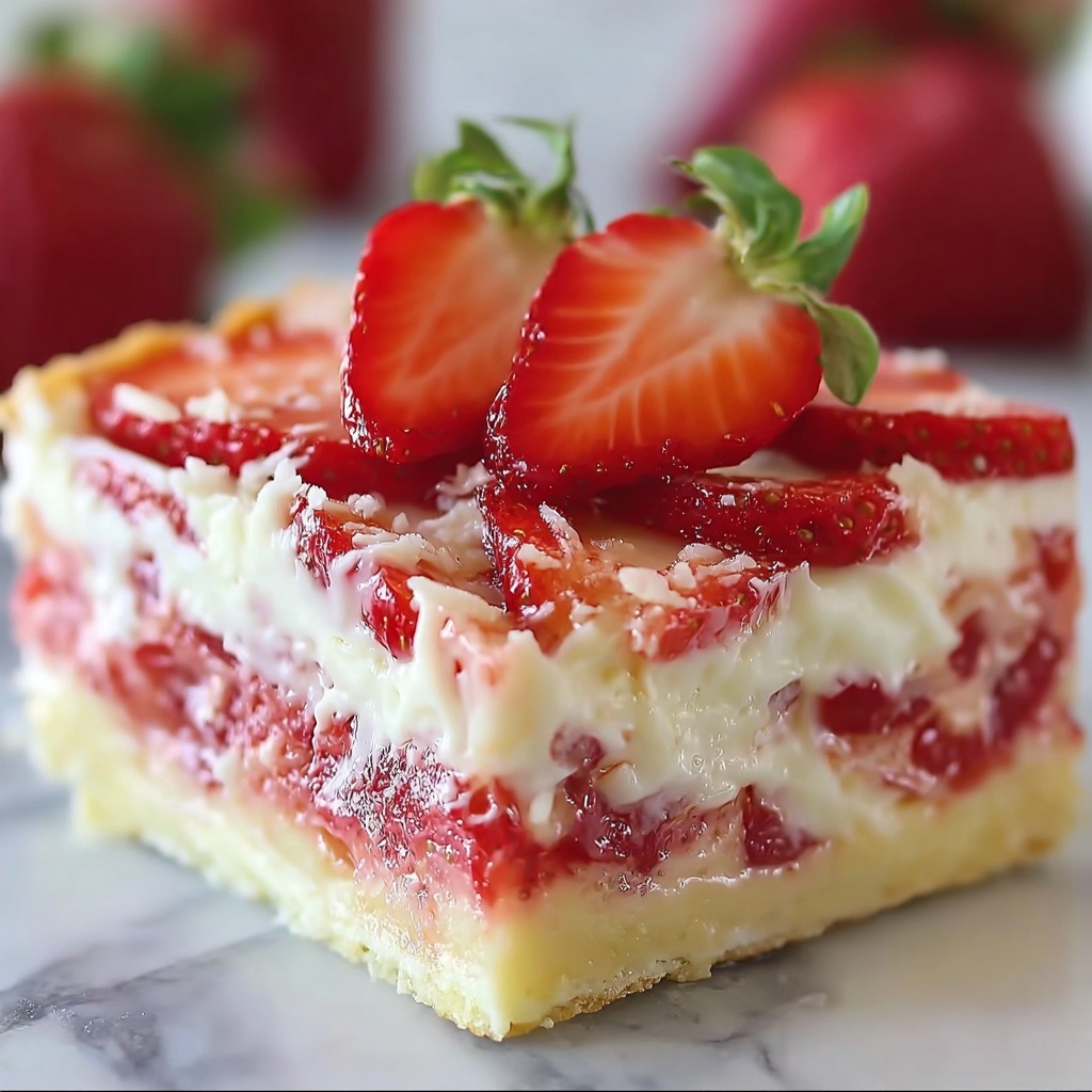 No-Bake Strawberry Jello Lasagna Recipe - Recipe Image
