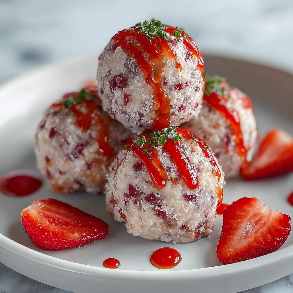 Strawberry Cheesecake Protein Balls Recipe - Recipe Image