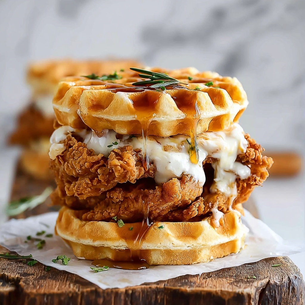 Chicken and Waffles Sliders Recipe - Recipe Image