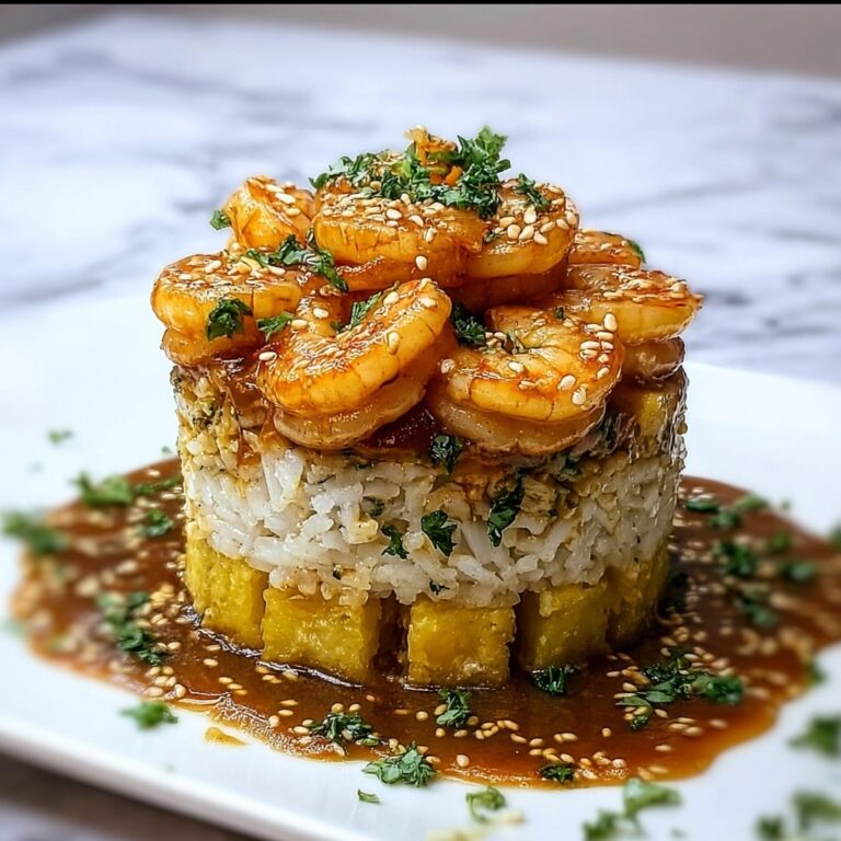 The Best Teriyaki Shrimp Pineapple Rice Stack for Family Meals Recipe