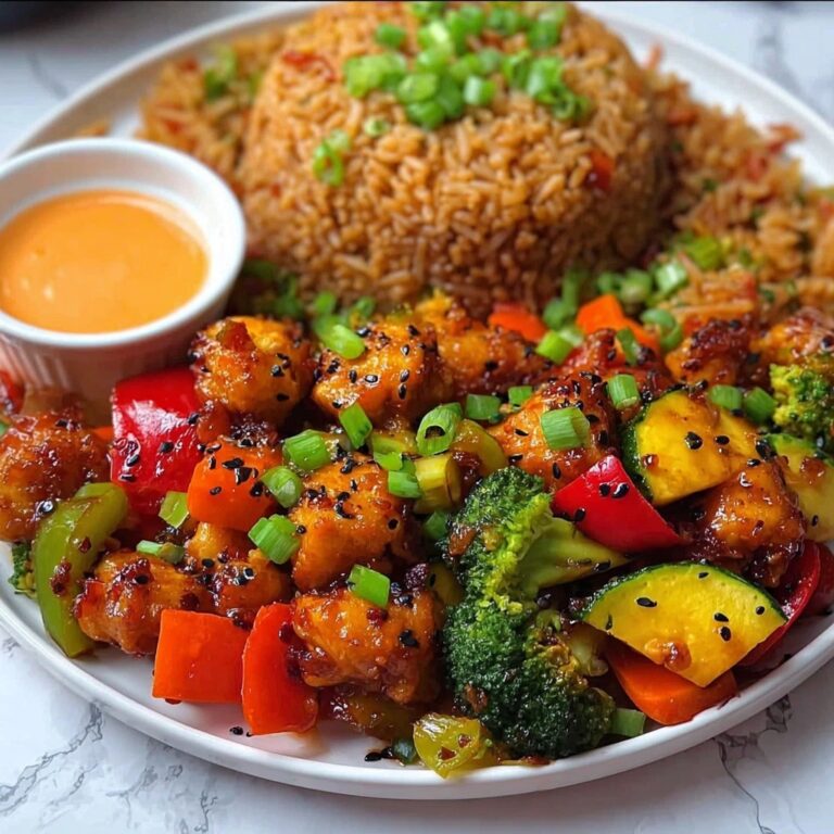 Hibachi Chicken & Veggies with Fried Rice Recipe